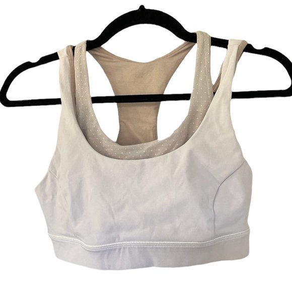 Lululemon Layers White and Mesh Sports Bra - Size 8 - Picture 2 of 3